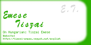 emese tiszai business card